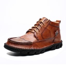 Autumn new in Martin boots men's retro leisure leather boots large -size lace -up business men's boots