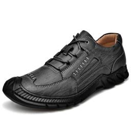 Autumn new men's casual leather shoes Fashion department Baochou casual shoes large size business breathable men's shoes