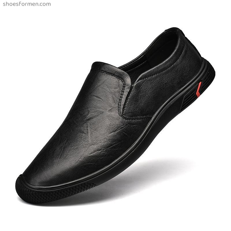 Autumn new men's casual men's shoes fashion set business leather shoes soft soles, ventilation, formal dress lazy shoes