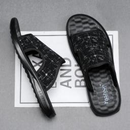 Beach sand canned men's woven slippers summer sandals wearing 2022 new casual driving non-slip