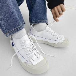 Big head canvas shoes Student niche small white shoes breathable skateboard shoes boys four seasons casual men's shoes spring new