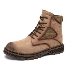 Boot Men's Autumn And Winter New Large Size Plus Velvet Warm Snow Boots New Velvet -warm Martin Boots Men's Shoes