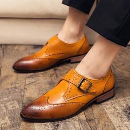 British Bolk Carving Shoes Business Casual Wedding Shoes