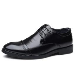British business casual leather shoes men's formal shoes are professional work shoes four seasons single shoes wedding shoes leather shoes men's shoes