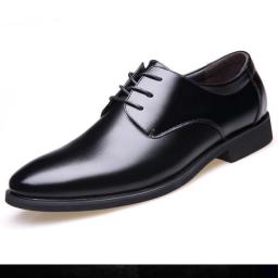 British Business Casual Leather Shoes Men's Four Seasons Single Shoes Lace -up Professional Work Shoes Format Shoes Wedding Shoes Men's Shoes Leather Shoes