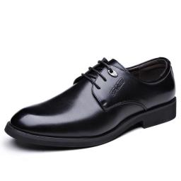 British business casual leather shoes men's minimalist professional work shoes four seasons single shoes lace men's shoes formal shoes leather shoes