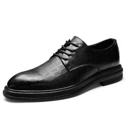 British business casual leather shoes thick bottom pointed hair style shoes Wedding shoes, cowhide men's shoes, professional mainstor shoes, men's