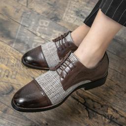 British casual leather shoes Korean version handsome thick bottom moral shoes hair clerk