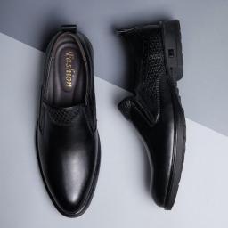 British men's business facing shoes set foot pointed gentle gentle shoes landscaping leather fashion black professional shoes