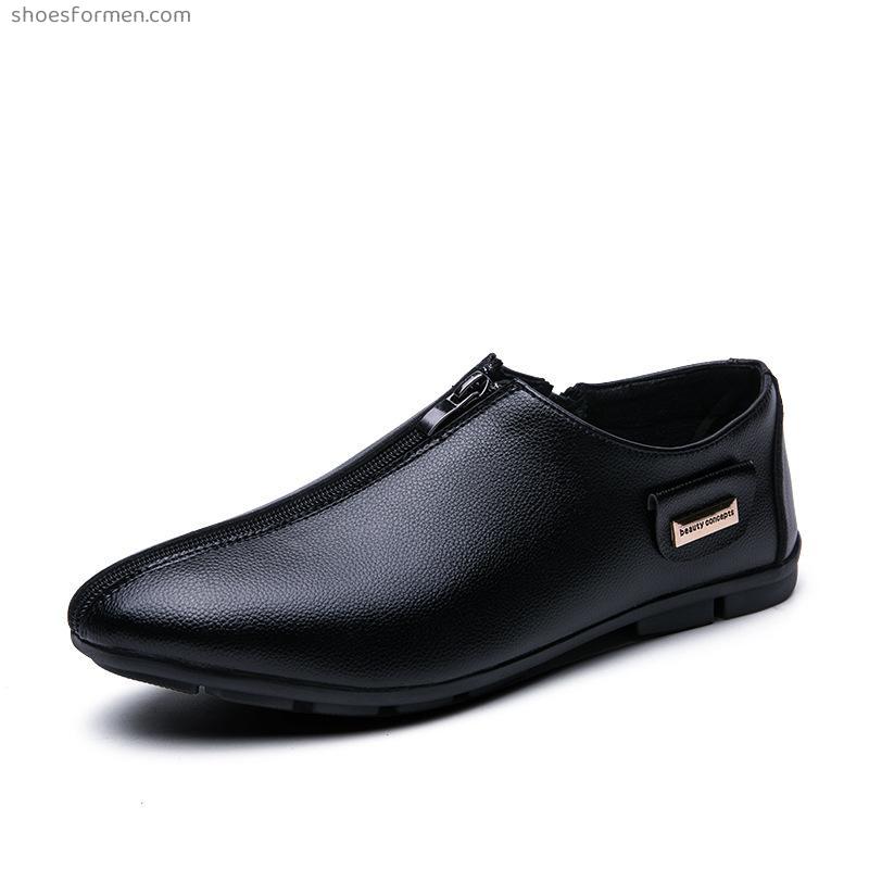 British style leather shoes male new spring flat single shoes leisure flat heel big size men's shoes spring and autumn shoes