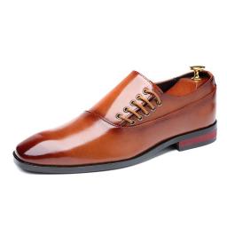 British wind retro men's business dress rubber shoes square head European beauty women's shoes
