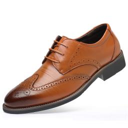 Brock carved men's business facing shoes Yinglan wind breathable trend