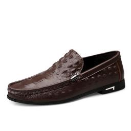 Crocodile Dou Bean Shoes Men's Summer Sight Personal Skin Trends Fashion Tide Laziness Breathous casual leather shoes