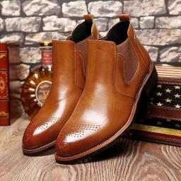Cross-border 2022 New Men's Shoes Chelsea Short Boots BLoke Carving Men's Boots Large Factory Direct Men's Martin Boots