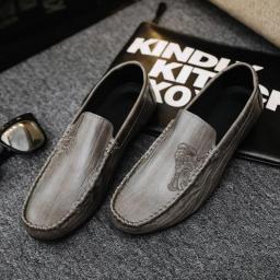 Doudou shoes Men's summer new breathable lazy casual leather shoes business men's shoes set of Lefu shoes