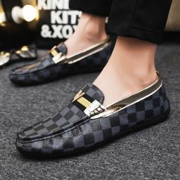 Doudou shoes men's 2022 summer new soft bottom breathable casual set of foot skin shoes Lefu shoes trend men's shoes