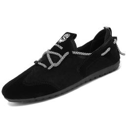 Doudou shoes men's British soft bottom casual kicking Carves shoes men's breathwood shoes men's fashion