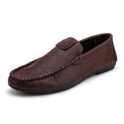 Doudou shoes men's soft bottom leather bean shoes men's trend British men's casual bean shoes