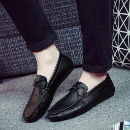 Doudou shoes men's winter plus velvet 2022 casual set lazy leather shoes warm cotton shoes thick men's loafers