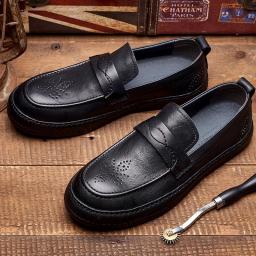 European Station Foot Pedicure Shoes Soft Skin Soft Men's Lazy Summer Casual Classic Breathable Leather Peas Shoes