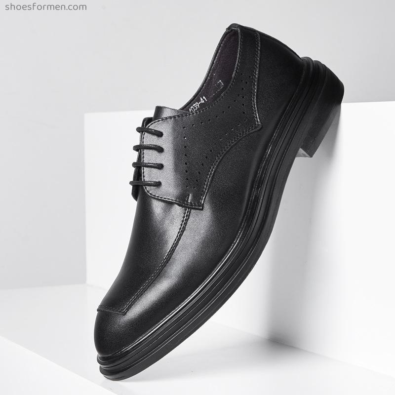 Fashion retro pointed shoes British business de than men's shoes men's Korean casual black wedding shoes
