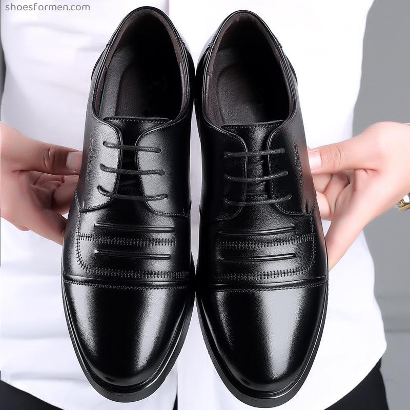Four seasons cowhide business formal dressing work leather shoes men's shoes