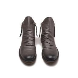 HPIOPL Quality Cross-border New Double-side Zipper Anti-slip Bottom Men's Boots Men's Shoes Boots Men's Leather Boots Large Size