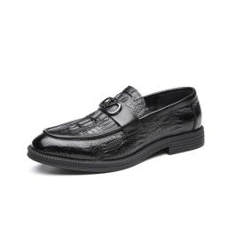 Head layer cowhide 2022 new business dress shoes men's soft bottom pedicure music shoes black office shoes