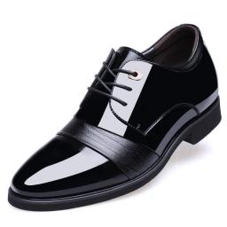 Inner increase men's shoes 6cm casual leather shoes patent leather format wedding shoes men's business leather shoes