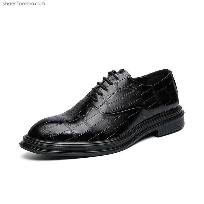 Japanese business casual system with leather shoes male large size solid color dress Oxford shoes black leather shoes men