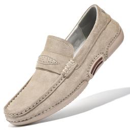 Large -size loafers men's leather kick business casual men's shoes leather bean bean shoes men's soft bottom set