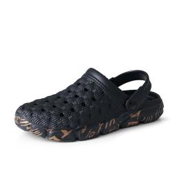 Large -size men's slippers Xia Xin Liang Dragon Hole Shoes Wear sandals on the Korean version of the trendy personality beach men's shoes