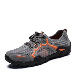 Large -size summer men's outdoor leisure fashion mountaineering trek -breathable leather net cloth shoes