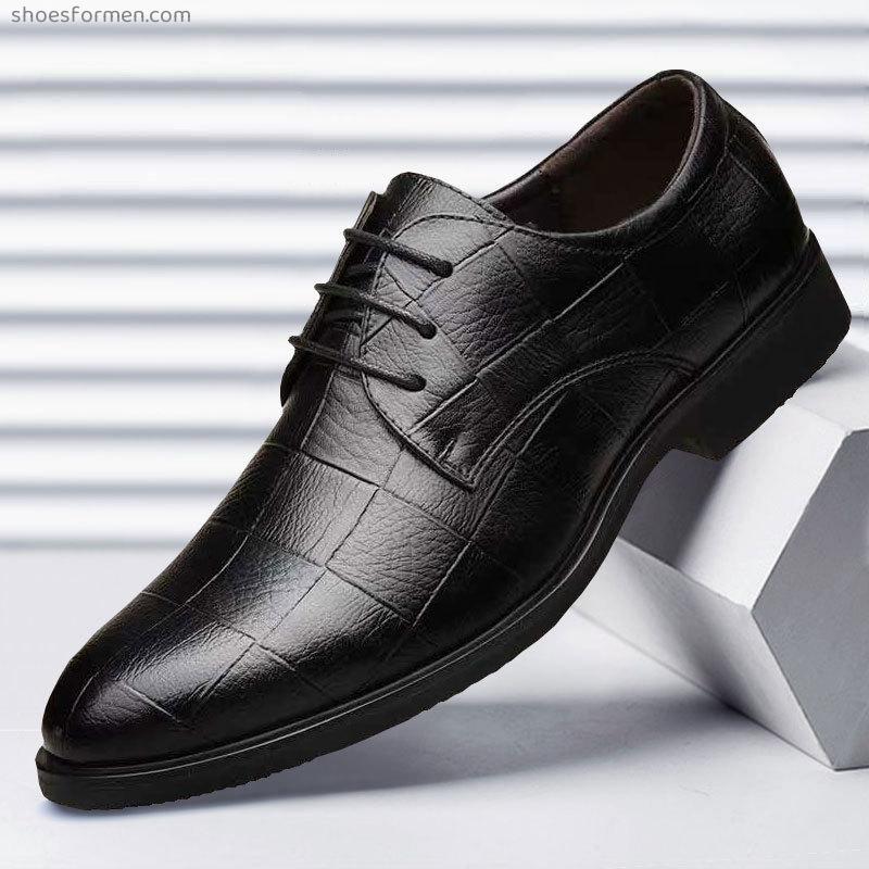 Leather Shoes 2022 Spring New Men's Korean British Business Formulas Leisure Shoes casual shoes work shoes