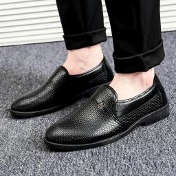 Leather Shoes Men's Business Positive Shoes British Korean Edition Black casual leather shoes Youth work tide shoes