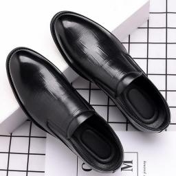 Leather men's shoes men's business casual leather shoes men's head layer cowhide dress increases