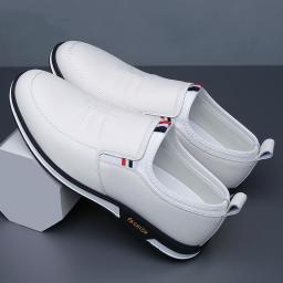 Leather Shoes Male 2022 Spring And Autumn New Men's Business Shoes Korean Fashion British Wind Casual Shoes Case Foot White Shoes