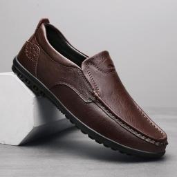 Leather shoes male spring, autumn new business dress thick bottom dad shoes middle age casual men's shoes breathable shoes