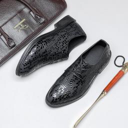 Leather shoes men's Korean version increases soft leather teenager with suit British business formal costume casual men's shoes versatile trend