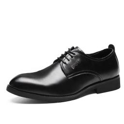 Leather shoes men's business is in the leather leisure increased soft bottom men's shoes youth British pointed breathable trend shoes