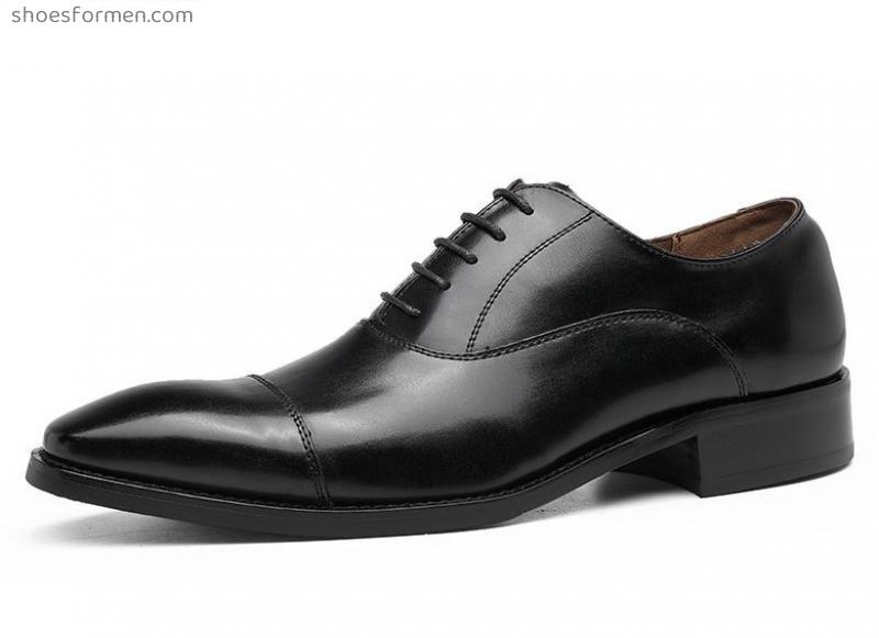 Leather shoes men's business men's shoes strap men's leather shoes rubber bottom skin shoes men's large size leather men Oxford shoes strap