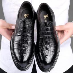 Leather shoes men's spring season British style business formal dress men's breathable trendy youth Korean casual men's shoes leather shoes