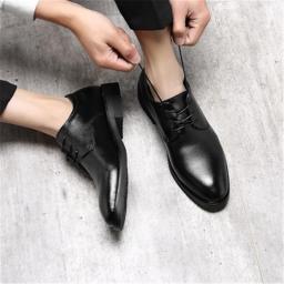 Leisure shoes casual leather shoes men's British business men's shoes Korean trendy small leather shoes work shoes