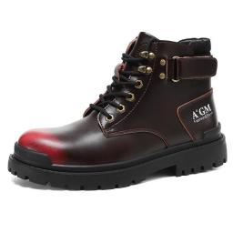 Leisure two -layer Pipon boots work shoes