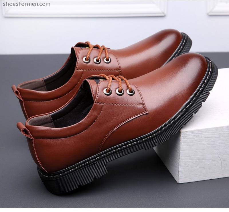 Male spring and autumn soft bottom British Korean version of men's leather casual business dress men's shoes