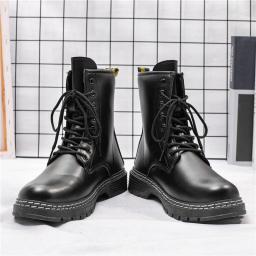 Martin boots high heel men's autumn and winter new car stitching British style high -top casual leisure shoes men's shoes