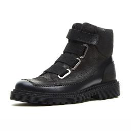 Martin Boots Leather Men's British Retro Short Boots Trend Tooling Boots Winter Plus Velvet Warm Snow Boots High Shoes
