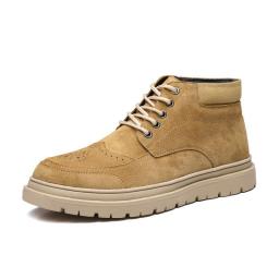 Martin boots male leather British style new casual wild boot boots high -top shoes, motorcycle boots