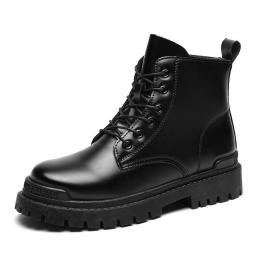 Martin boots men's 2022 autumn new men's shoes men's trend British wind locomotive leather boots black high -top boot