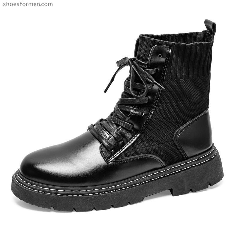 Martin boots men's 2022 spring new high -top tide shoes British style fashion retro stockings Men's boot recommendation